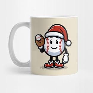 Retro Baseball ball, Merry Christmas Mug